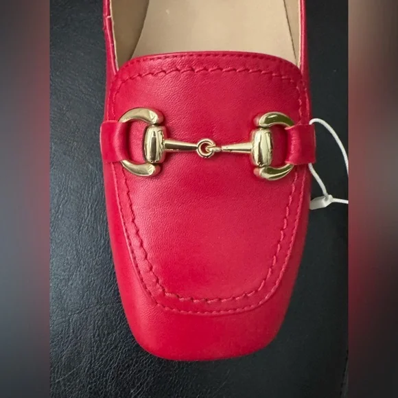 NWT LAMICA Gale Horsebit Loafers / Red Napa Leather / Size 39 - Picture 4 of 7